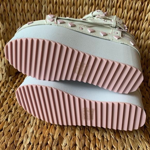 New Qozmo Pink 💕Heart Bondage Platform Sneakers - Picture 8 of 8